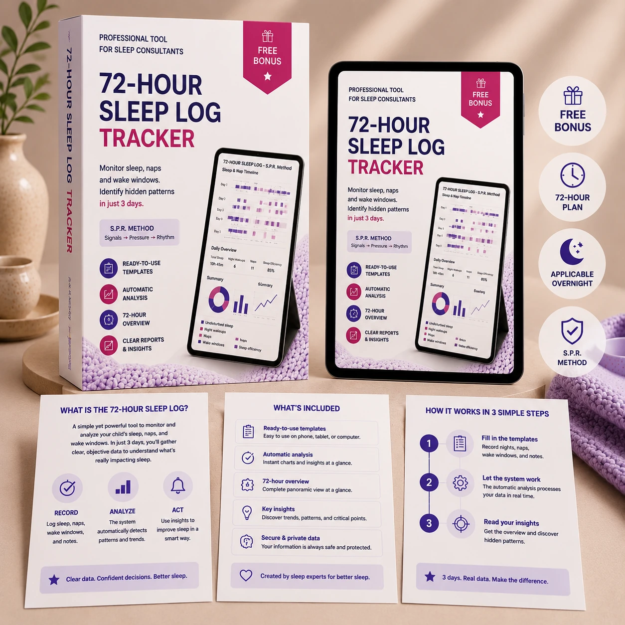 72-hour sleep log